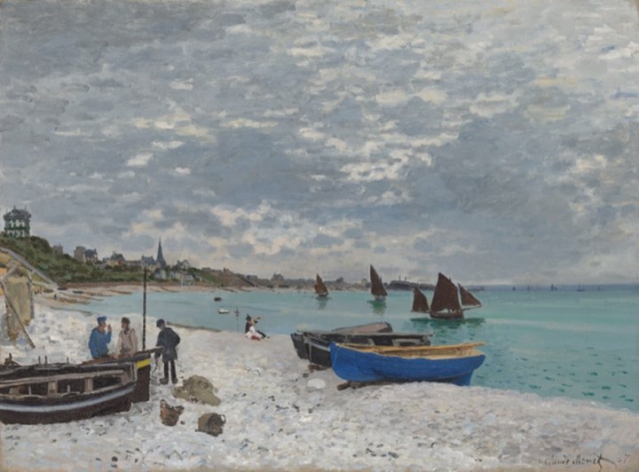 The Beach at Sainte-Adresse, Claude Monet