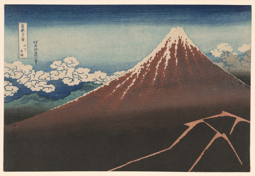 Shower Below the Summit (Sanka hakuu), Katsushika Hokusai